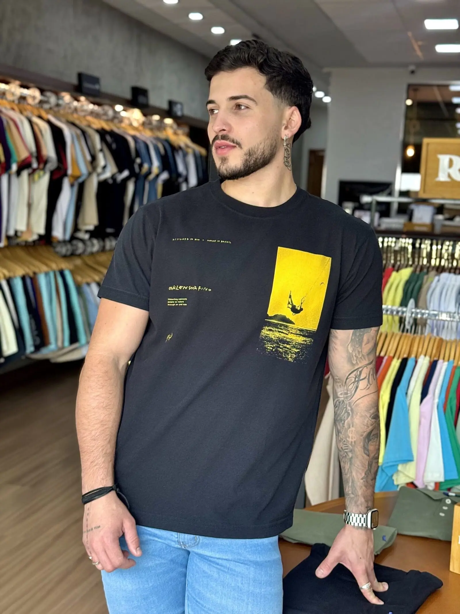 T-SHIRT VINTAGE KITE NATURE MC - Imagem 1