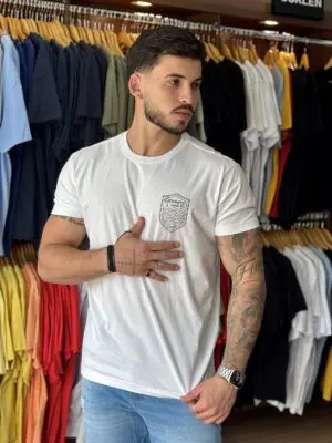 T-SHIRT VINTAGE BRASÃO TRACO MC