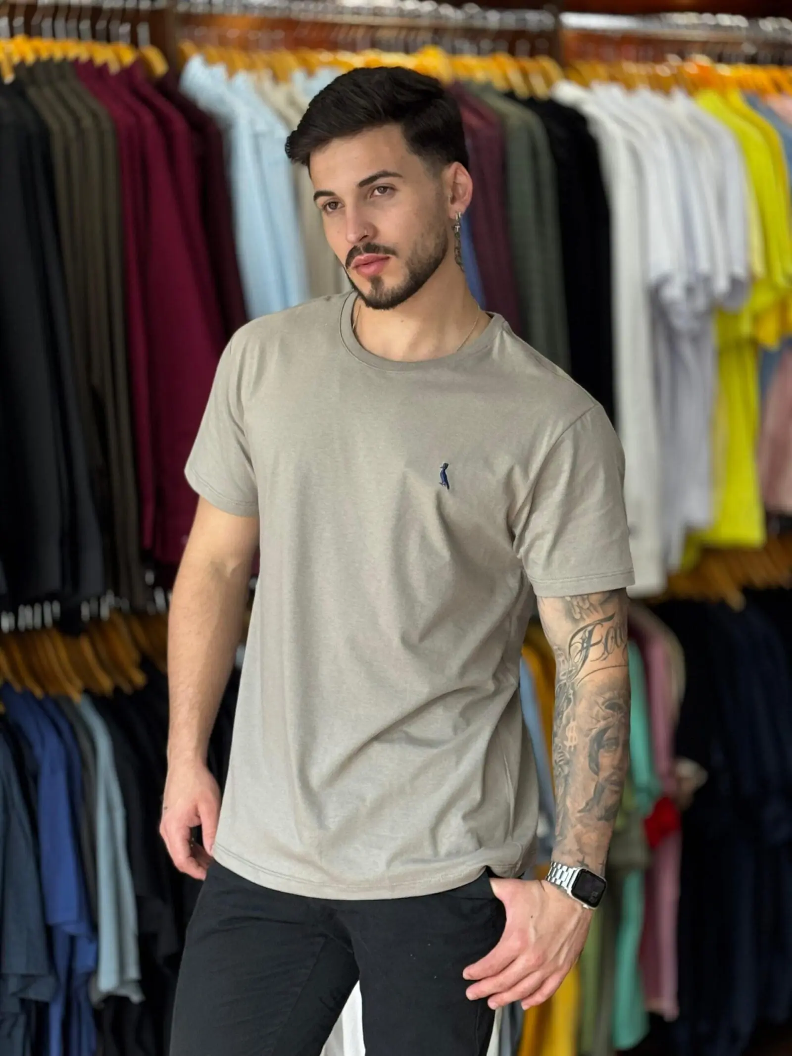 CAMISETA CARECA CINZA LUA - Imagem 1